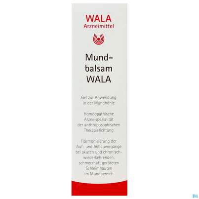 Sie sehen eine Packung Mundbalsam Wala Gel Zur Anwendung In Der Mundhoehle 30g, Produktbild: 01 Mundbalsam Wala Gel Zur Anwendung In Der Mundhoehle 30g, A-Nr.: 4967934 - 01