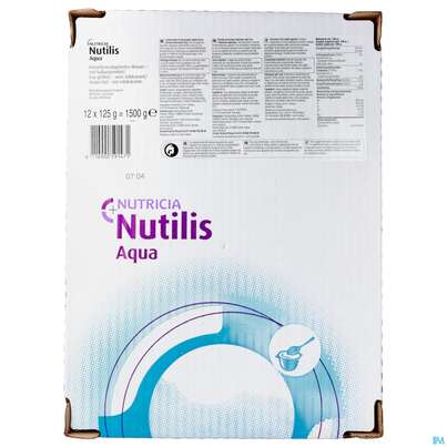 Sie sehen eine Packung Nutilis Aqua Aqua 125g Blaubeere 12st, Produktbild: 01 Nutilis Aqua Aqua 125g Blaubeere 12st, A-Nr.: 5435978 - 01
