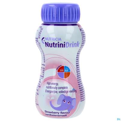 Sie sehen eine Packung Nutrini/drink Flasche 200ml Erdbeer 1st, Produktbild: 01 Nutrini/drink Flasche 200ml Erdbeer 1st, A-Nr.: 5565439 - 01