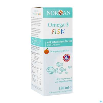 Omega -3 Norsan/fisk Kinder Fischoel Orange 150ml, A-Nr.: 5820699 - 02
