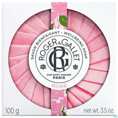 Sie sehen eine Packung Seifen Roger & Gallet Wellbeing Soap Rose 100g, Produktbild: 01 Seifen Roger & Gallet Wellbeing Soap Rose 100g, A-Nr.: 5733368 - 01