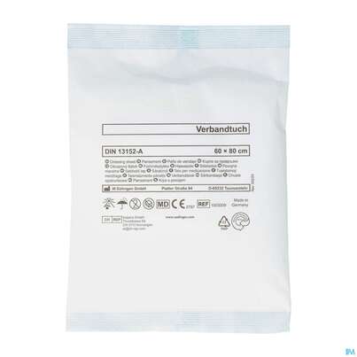 Sie sehen eine Packung Verbandtuecher Einzeln Steril So Pp-vlies 60x 80cm 1st, Produktbild: 02 Verbandtuecher Einzeln Steril So Pp-vlies 60x 80cm 1st, A-Nr.: 2956895 - 02