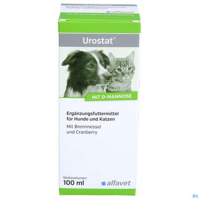 Sie sehen eine Packung Veterinaerprodukte Urostat Hund/katze 100ml, Produktbild: 01 Veterinaerprodukte Urostat Hund/katze 100ml, A-Nr.: 5066311 - 01