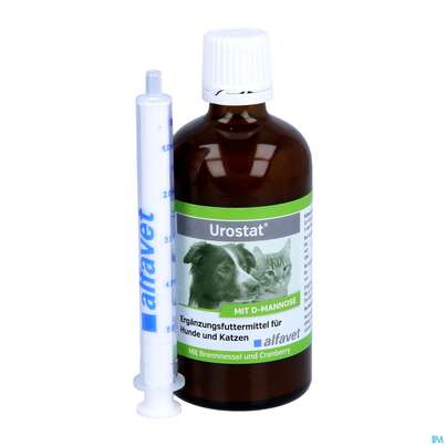 Sie sehen eine Packung Veterinaerprodukte Urostat Hund/katze 100ml, Produktbild: 06 Veterinaerprodukte Urostat Hund/katze 100ml, A-Nr.: 5066311 - 06