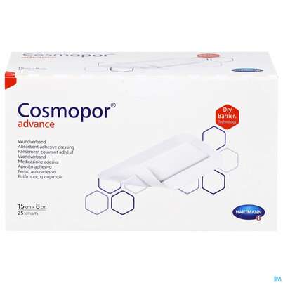 Sie sehen eine Packung Wundverband Cosmopor Steril Selbstklebend 8x 15cm 1st, Produktbild: 01 Wundverband Cosmopor Steril Selbstklebend 8x 15cm 1st, A-Nr.: 3012831 - 01