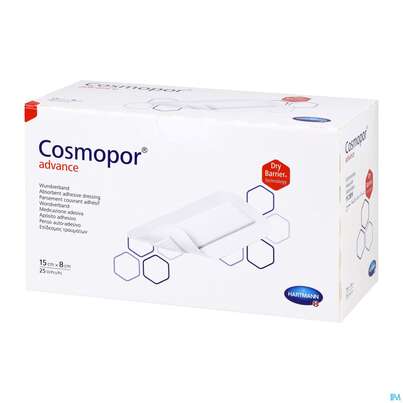 Sie sehen eine Packung Wundverband Cosmopor Steril Selbstklebend 8x 15cm 1st, Produktbild: 03 Wundverband Cosmopor Steril Selbstklebend 8x 15cm 1st, A-Nr.: 3012831 - 03