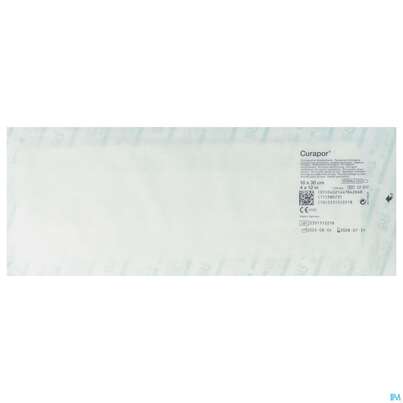 Sie sehen eine Packung Wundverband Curapor Steril Chirurgisch 10x 30cm 1st, Produktbild: 01 Wundverband Curapor Steril Chirurgisch 10x 30cm 1st, A-Nr.: 4534218 - 01