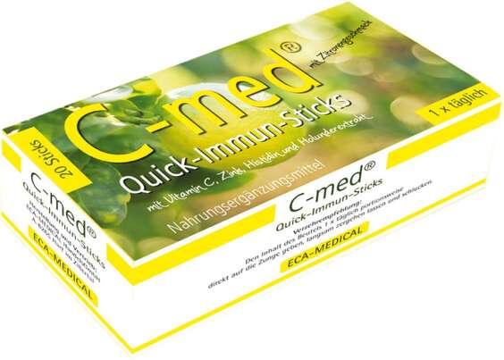 Sie sehen eine Packung C-Med Quick-Immun-Sticks, Produktbild: 01 C-Med Quick-Immun-Sticks, A-Nr.: 3253003 - 01