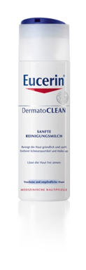 Sie sehen eine Packung Eucerin DermatoCLEAN Sanfte Reinigungsmilch für trockene und empfindliche Haut, Produktbild: 01 Eucerin DermatoCLEAN Sanfte Reinigungsmilch für trockene und empfindliche Haut, A-Nr.: 3799268 - 01