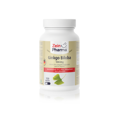Sie sehen eine Packung Zeinpharma Ginkgo Caps (100 mg), Produktbild: 01 Zeinpharma Ginkgo Caps (100 mg), A-Nr.: 3852962 - 01