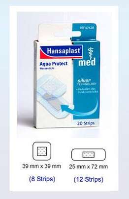 Hansaplast med Aqua protect Strips 20 Stück, A-Nr.: 2843116 - 01
