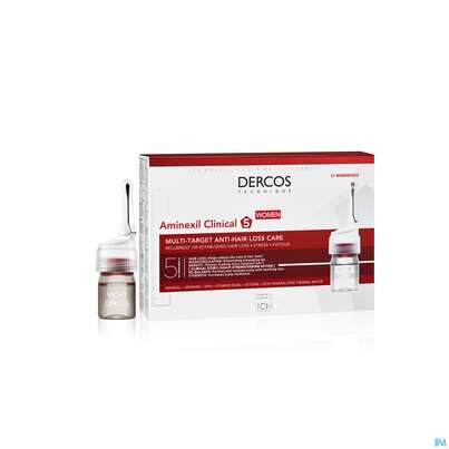 Sie sehen eine Packung Vichy Dercos Aminexil Clinical 5 Frau 126ml, Produktbild: 03 Vichy Dercos Aminexil Clinical 5 Frau 126ml, A-Nr.: 4559632 - 03