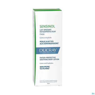 Sie sehen eine Packung Ducray Sensinol Beruhigende Körpermilch 200ml, Produktbild: 03 Ducray Sensinol Beruhigende Körpermilch 200ml, A-Nr.: 4371791 - 03