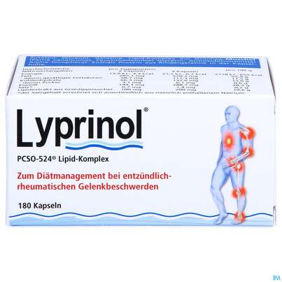 Sie sehen eine Packung Lyprinol Kapseln 180st, Produktbild: 01 Lyprinol Kapseln 180st, A-Nr.: 4192410 - 01