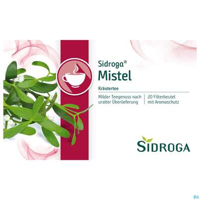 Sie sehen eine Packung Sidroga Tee Doppelkammerbeutel Mistel 20st, Produktbild: 02 Sidroga Tee Doppelkammerbeutel Mistel 20st, A-Nr.: 3564080 - 02