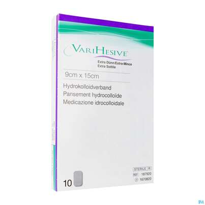 Sie sehen eine Packung Convatec Varihesive Extra Dünn 9x15 Cm, Produktbild: 02 Convatec Varihesive Extra Dünn 9x15 Cm, A-Nr.: 2814066 - 02