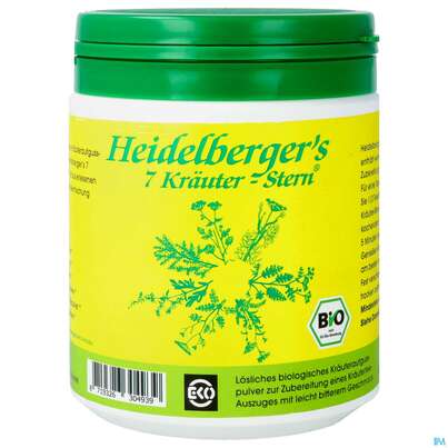 Sie sehen eine Packung Heidelbergers 7 Kraeuterstern Bio 250g, Produktbild: 01 Heidelbergers 7 Kraeuterstern Bio 250g, A-Nr.: 4901622 - 01
