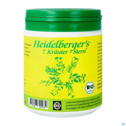 Sie sehen eine Packung Heidelbergers 7 Kraeuterstern Bio 250g, Produktbild: 02 Heidelbergers 7 Kraeuterstern Bio 250g, A-Nr.: 4901622 - 02