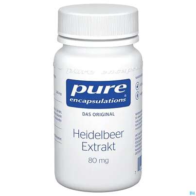 Sie sehen eine Packung Pure Encapsulations Heidelbeer Extrakt 60 Kapseln, Produktbild: 02 Pure Encapsulations Heidelbeer Extrakt 60 Kapseln, A-Nr.: 2310615 - 02