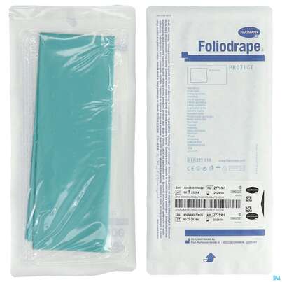 Sie sehen eine Packung Abdecktuecher Foliodrape 37x 45cm 125st, Produktbild: 01 Abdecktuecher Foliodrape 37x 45cm 125st, A-Nr.: 3071319 - 01