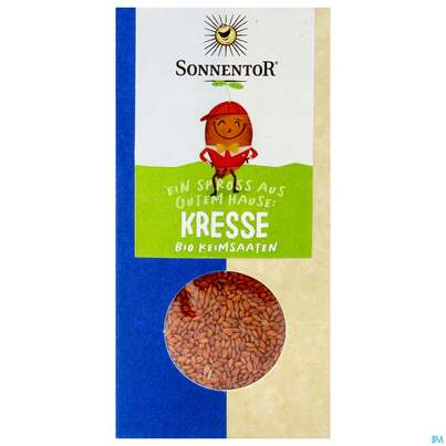 Sie sehen eine Packung Sonnentor Bio Kresse 00107 120g, Produktbild: 01 Sonnentor Bio Kresse 00107 120g, A-Nr.: 3391308 - 01