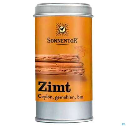 Sie sehen eine Packung Sonnentor Gewuerz/bio Zimt Ceylon Gemahlen Dose 07734 40g, Produktbild: 03 Sonnentor Gewuerz/bio Zimt Ceylon Gemahlen Dose 07734 40g, A-Nr.: 3391136 - 03