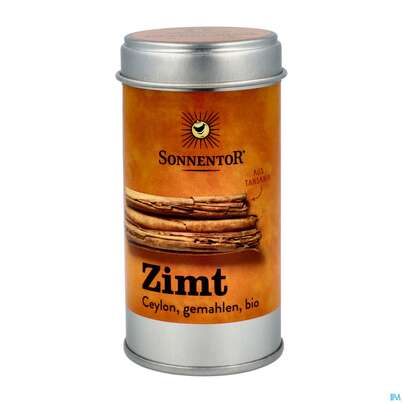 Sie sehen eine Packung Sonnentor Gewuerz/bio Zimt Ceylon Gemahlen Dose 07734 40g, Produktbild: 04 Sonnentor Gewuerz/bio Zimt Ceylon Gemahlen Dose 07734 40g, A-Nr.: 3391136 - 04