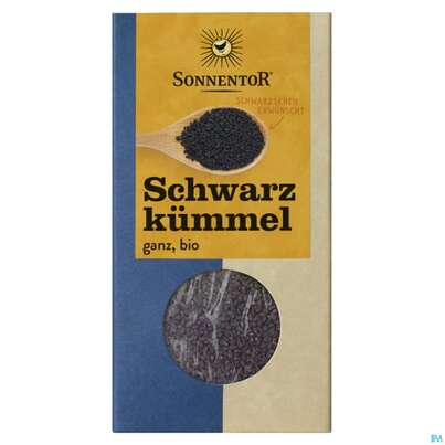 Sie sehen eine Packung Sonnentor Schwarzkuemmel Ganz Bio 00676 50g, Produktbild: 03 Sonnentor Schwarzkuemmel Ganz Bio 00676 50g, A-Nr.: 5477149 - 03