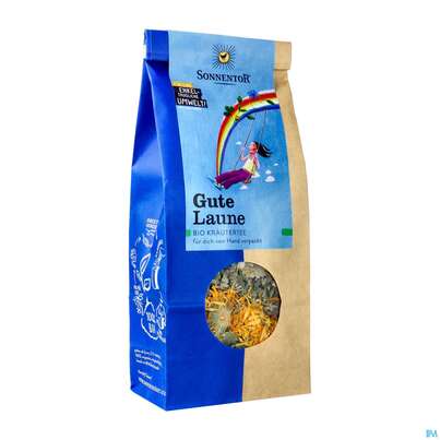 Sie sehen eine Packung Sonnentor Tee/bio Gute Laune Lose 00505 50g, Produktbild: 02 Sonnentor Tee/bio Gute Laune Lose 00505 50g, A-Nr.: 3573831 - 02
