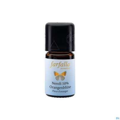 Sie sehen eine Packung Aetherische Oele Farfalla Selektion Neroli 10% 5ml, Produktbild: 02 Aetherische Oele Farfalla Selektion Neroli 10% 5ml, A-Nr.: 4866073 - 02