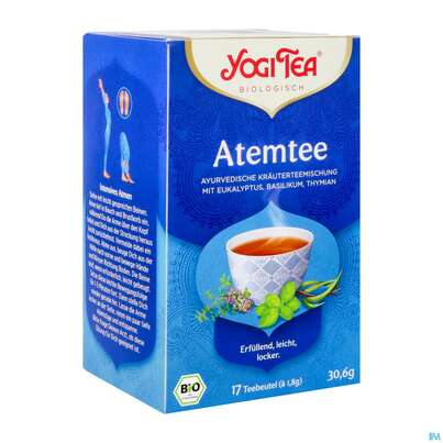 Sie sehen eine Packung Yogi Tea Bio Atem 30,6g 17st, Produktbild: 02 Yogi Tea Bio Atem 30,6g 17st, A-Nr.: 5749932 - 02