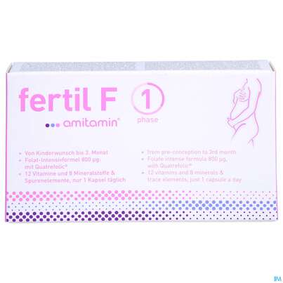 Amitamin Kapseln/quatrefolic Fertil F/phase/1 Vor Schwangerschaft 30st, A-Nr.: 4852131 - 01