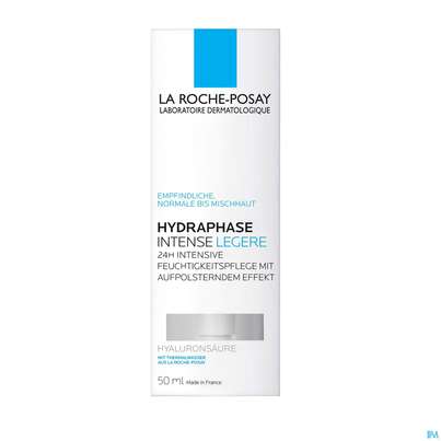 Sie sehen eine Packung La Roche Posay Gesichtspflege Hydraphase/intense Leicht Normale Haut 50ml, Produktbild: 01 La Roche Posay Gesichtspflege Hydraphase/intense Leicht Normale Haut 50ml, A-Nr.: 3443459 - 01