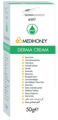 Sie sehen eine Packung Medihoney® Derma Cream, Produktbild: 01 Medihoney® Derma Cream, A-Nr.: 3215764 - 01
