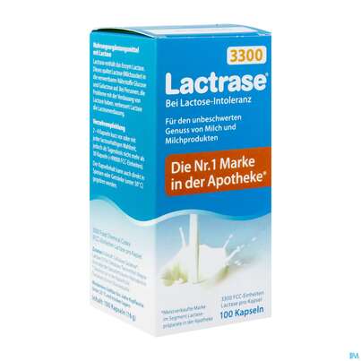 Sie sehen eine Packung Lactrase Kapseln 3.300 Fcc -pro Natura Vegetarisch 100st, Produktbild: 02 Lactrase Kapseln 3.300 Fcc -pro Natura Vegetarisch 100st, A-Nr.: 4545498 - 02