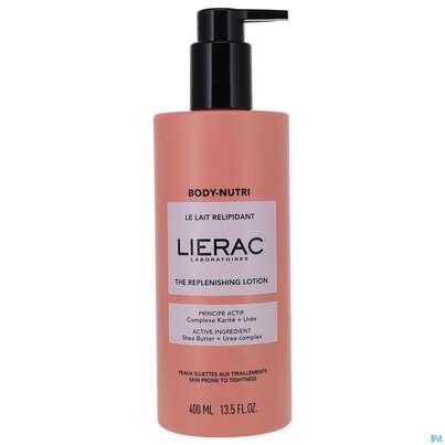 Sie sehen eine Packung Lierac Body-nutri The Replenishing Lotion Auffuellend 400ml, Produktbild: 01 Lierac Body-nutri The Replenishing Lotion Auffuellend 400ml, A-Nr.: 5849740 - 01