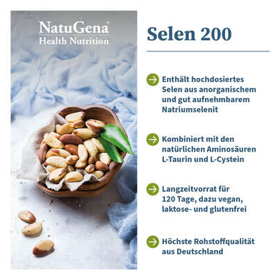 Sie sehen eine Packung NatuGena Selen 200, Produktbild: 02 NatuGena Selen 200, A-Nr.: 5926771 - 02