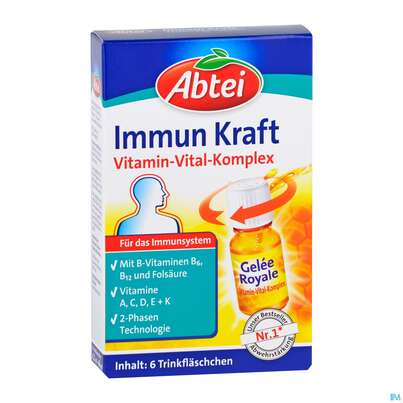 Sie sehen eine Packung Abtei Immunkraft Ampullen 11ml 6st, Produktbild: 03 Abtei Immunkraft Ampullen 11ml 6st, A-Nr.: 4313256 - 03