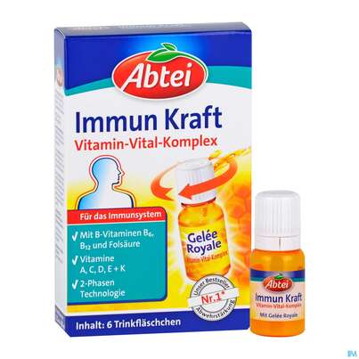 Sie sehen eine Packung Abtei Immunkraft Ampullen 11ml 6st, Produktbild: 04 Abtei Immunkraft Ampullen 11ml 6st, A-Nr.: 4313256 - 04