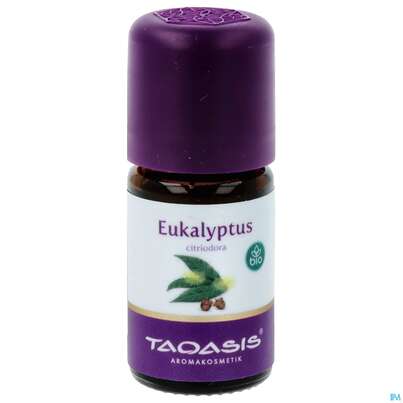 Sie sehen eine Packung Aetherische Oele Taoasis Bio Eukalyptus Citriodora 5ml, Produktbild: 01 Aetherische Oele Taoasis Bio Eukalyptus Citriodora 5ml, A-Nr.: 4997898 - 01