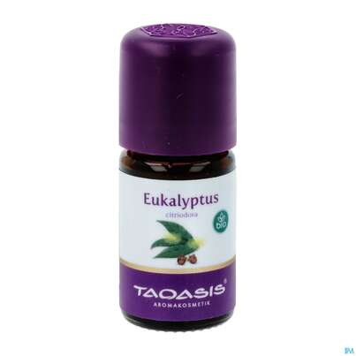 Sie sehen eine Packung Aetherische Oele Taoasis Bio Eukalyptus Citriodora 5ml, Produktbild: 02 Aetherische Oele Taoasis Bio Eukalyptus Citriodora 5ml, A-Nr.: 4997898 - 02