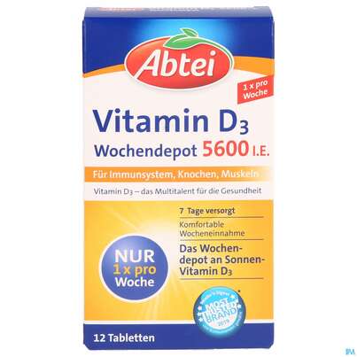 Abtei Vitamin D3 Wochendepot Nfg57 12st, A-Nr.: 4313316 - 01
