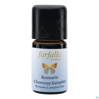 Sie sehen eine Packung Aetherische Oele Farfalla Rosmarin Chemotyp Kampfer Bio 5ml, Produktbild: 01 Aetherische Oele Farfalla Rosmarin Chemotyp Kampfer Bio 5ml, A-Nr.: 5675553 - 01