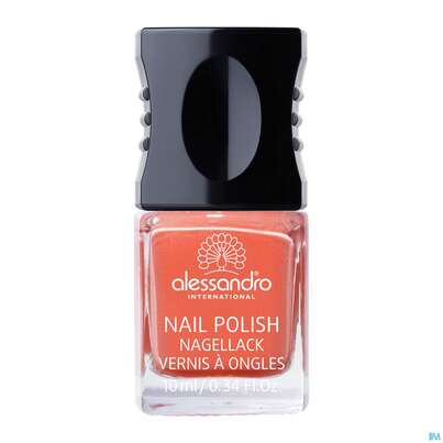 Sie sehen eine Packung Alessandro Nagellack 181 Peachy Cinderella 10ml, Produktbild: 01 Alessandro Nagellack 181 Peachy Cinderella 10ml, A-Nr.: 4626334 - 01