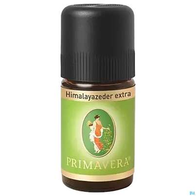 Sie sehen eine Packung Aetherische Oele Primavera Himalaya Zeder Extra 5ml, Produktbild: 02 Aetherische Oele Primavera Himalaya Zeder Extra 5ml, A-Nr.: 5082161 - 02