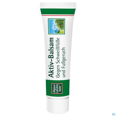 Sie sehen eine Packung Allgäuer Latschenkiefer Aktiv-balsam 50ml, Produktbild: 02 Allgäuer Latschenkiefer Aktiv-balsam 50ml, A-Nr.: 3832770 - 02