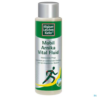 Sie sehen eine Packung Allgäuer Latschenkiefer Arnika Vital Fluid 500ml, Produktbild: 04 Allgäuer Latschenkiefer Arnika Vital Fluid 500ml, A-Nr.: 1436490 - 04