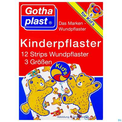 KINDERPFLASTER GOTHAPL STRIPS 3GR 12ST, A-Nr.: 2418293 - 01