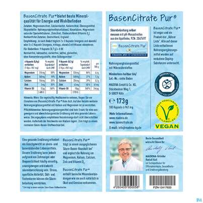 Basen Citrate/pur Kapseln Nach Apotheker Rudolf Keil 180st, A-Nr.: 4571722 - 07