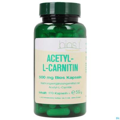Bios Acetyl-l-carnitin 500mg 100 Kapseln, A-Nr.: 3890589 - 01